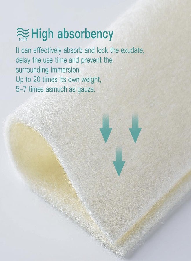 Dimora Calcium Alginate Wound Dressing, 4'' x 4'' Patches,10 Individual Sterile Pads, Soft and Highly Absorbent Dressing Gauze, Non-Stick Padding - Image 3